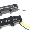 Wilkinson WBJN + WBJB J Bass Alnico 5 Pickup Set - N 6.8K / B 7.5K - Black