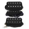 Fleor ST HSH Alnico 5 Humbucker + Staggered Pole Single Coil Pickup Set - N 7.5K / M 6.5K / B 14.5K - Black