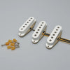 Waaah 1969 ST SSS Alnico 5 Staggered Pole Single Coil Pickups - N 5.8K / M 5.9K / B 6.2K - White - R or L Handed