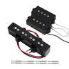 Fleor PJ Bass Alnico 5 Pickup Set - N 9.5K / B 7.5K - Black