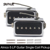 Saphue P90 Alnico 5 Single Coil Pickup fits Humbucker - N 7.5K / B 8.5K - Choose Color