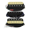 Fleor ST HSH Alnico 5 Humbucker + Staggered Pole Single Coil Pickup Set - N 7.5K / M 6.5K / B 8.5K - Zebra