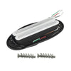 Fleor ST Alnico 5 Dual Rail Humbucker Pickup fits Single Coil - 12.5K- White