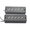 AllMusic Alnico 5 Humbucker Pickup Set - N 17K / B 18K - 5 String Bass - Black