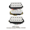 Fleor ST HSH Ceramic Humbucker + Flat Pole Single Coil Pickup Set - N 7.5K / M 5.5K / B 14.5K - Choose Color
