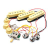 Unbranded ST SSS Pre-wired Harness Flat Pole Single Coil Pickup Set