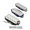 Fleor ST HSS Alnico 5 Humbucker + Flat Pole Single Coil Pickup Set - N+M 5.5K / B 14.5K