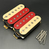 MaxCheer Hex Pole Ceramic Humbucker Pickup Set - N 7.5K / B 15K - Red+Cream Zebra